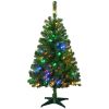 Pre-lit Artificial Christmas Tree Holiday Décor with Branches, Warm White or Colorful LED Lights, Auto Open