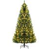 Prelit Christmas Tree Douglas Fir Artificial Christmas Tree with Realistic Branches, Warm White LED Lights