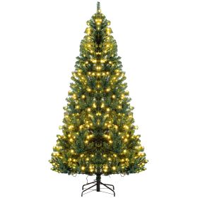 Prelit Christmas Tree Douglas Fir Artificial Christmas Tree with Realistic Branches, Warm White LED Lights (Material: Plastic, Color: Green)