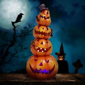 Halloween Pumpkin Decorations Indoor Halloween Decorations Clearance for Table (Color: ograne)