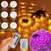 Halloween Spider Web Light - 3.28ft Diameter, 70 LEDs, 8 Modes, 10 Brightness Levels - Battery Powered
