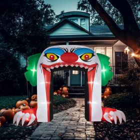 Halloween Outdoor Decorations, Blow Up Yard Decorations, Built-in LED Lights DÃƒÂ©cor for Indoor Home Party Garden Lawn Store, 5.9FT Pumpkin Ghost (style: Clown Archway)