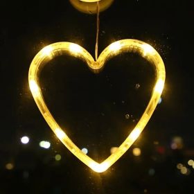 LED Colored Lights, Suction Cup Lights, Christmas Decoration Lights, Storefront Windows, Christmas Tree Backgrounds, Creative Lights, String Lights (Westward jounery-e1: love)