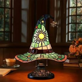 Witch Hat Lamps, USB Stained Resin Glowing Gothic Retro Resin Lamp For Bedroom Party With Mystical Charm (Color: C)