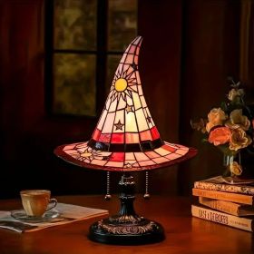 Witch Hat Lamps, USB Stained Resin Glowing Gothic Retro Resin Lamp For Bedroom Party With Mystical Charm (Color: D)