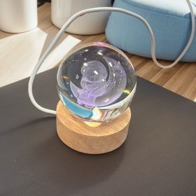 Crystal Ball Lamp -Transparent Sphere Refracts Light, Dreamy and Brilliant When Lit, Adding Romantic Atmosphere to the Space (style: D)
