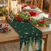 Christmas Table Runner 13x72 Inch, Xmas Trees Snowflakes Winter Holiday Decorative Farmhouse Table Decorations for Kitchen Dinning