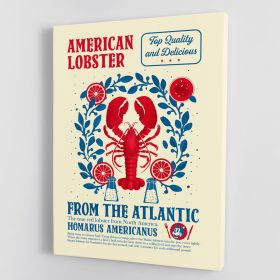 Lobster kitchen print Canvas Print or Poster (Type: Poster Print, size: 28" x 20" / 70cm x 50cm approx)