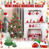 2 Pcs Peppermint Candy Ornaments - Candy Cane Balls
