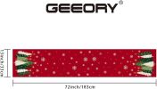Christmas Table Runner 13x90 Inch, Xmas Trees Snowflakes Holiday Decorative Farmhouse Table Decoration for Kitchen Dinning