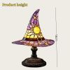 Witch Hat Lamp, Spooky Fun for Small Witches, Handmade Witch Hat Shaped Decoration for Bedroom Party Decorations(Purple)