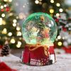 Christmas Snow Globes Gingerbread Man Village House in Cup Christmas Snow Globe with 8 Songs Color Changing Battery Operated Musical Box for Christmas