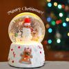 Christmas Snow Globes Gingerbread Man Village House in Cup Christmas Snow Globe with 8 Songs Color Changing Battery Operated Musical Box for Christmas