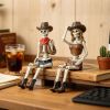 Summer Decorations Halloween Skeleton Statue - Collectible Figurines Summerween Couple with Dangling Leg Bikini Sunglass 7.5H in Perfect for Coastal T