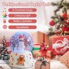 Christmas Snow Globes Gingerbread Man Village House in Cup Christmas Snow Globe with 8 Songs Color Changing Battery Operated Musical Box for Christmas