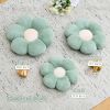 Flower Pillow Cute Decorative Throw Pillow with Faux Rabbit Fur Soft Daisy Plush Floor Cushion Aesthetic Flower Shaped Pillow Home Decor for Bed Sofa