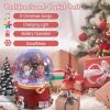Christmas Snow Globes Gingerbread Man Village House in Cup Christmas Snow Globe with 8 Songs Color Changing Battery Operated Musical Box for Christmas