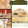 Christmas Advent Calendar, Light Up Wooden Holiday Decoration with 24 Countdown Drawers and LED Lights for Kids and Adults, Battery Operated, Natural