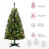 Pre-lit Artificial Christmas Tree Holiday Décor with Branches, Warm White or Colorful LED Lights, Auto Open