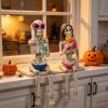 Summer Decorations Halloween Skeleton Statue - Collectible Figurines Summerween Couple with Dangling Leg Bikini Sunglass 7.5H in Perfect for Coastal T