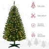 Pre-lit Artificial Christmas Tree Holiday Décor with Branches, Warm White or Colorful LED Lights, Auto Open