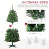 Pre-lit Artificial Christmas Tree Holiday Décor with Branches, Warm White or Colorful LED Lights, Auto Open