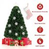 3 / 4 / 5 / 6 Feet LED Optic Artificial Christmas Tree with Snowflakes