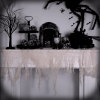 315 x 78.7 Halloween Gray Creepy Cloth Decorations Spooky Fabric Creepy Scary Gauze Cloth Decoration for Halloween Party Supplies