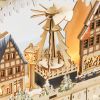 Christmas Advent Calendar, Light Up Wooden Holiday Decoration with 24 Countdown Drawers and LED Lights for Kids and Adults, Battery Operated, Natural