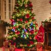 3Pack Christmas Window Lights Decorations with Timer, Battery Powered Multicolor LED Sucker for Xmas Tree Fireplace Indoor Decor