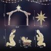 6ft 190LED Nativity Scene Brown Roof Christmas Lights, 30V 3.6W, Festive Home Decoration, Easy to Maintain, Create a Warm Holiday Atmosphere