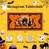 Hexagram Halloween Tablecloth Rectangle Pumpkin Tablecloths 60 x 84 inches Castle Ghost Table Cloth