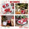 2 Pcs Peppermint Candy Ornaments - Candy Cane Balls