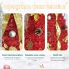 6FT Red Pop-Up Christmas Tree with 150 Warm White LED Lights, Ornaments Included – 4 Ribbons, Bow, Flowers, Snowflakes