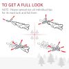 Prelit Christmas Tree Douglas Fir Artificial Christmas Tree with Realistic Branches, Warm White LED Lights